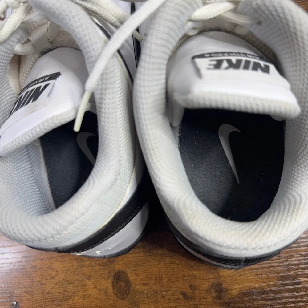 Nike Air Visi Pro VI Mens Basketball Shoes White Black Silver Size 10.5